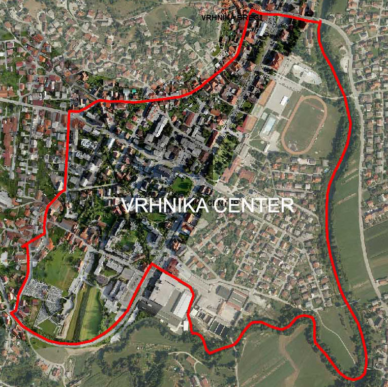 Teritorij Krajevne skupnosti Vrhnika-Center